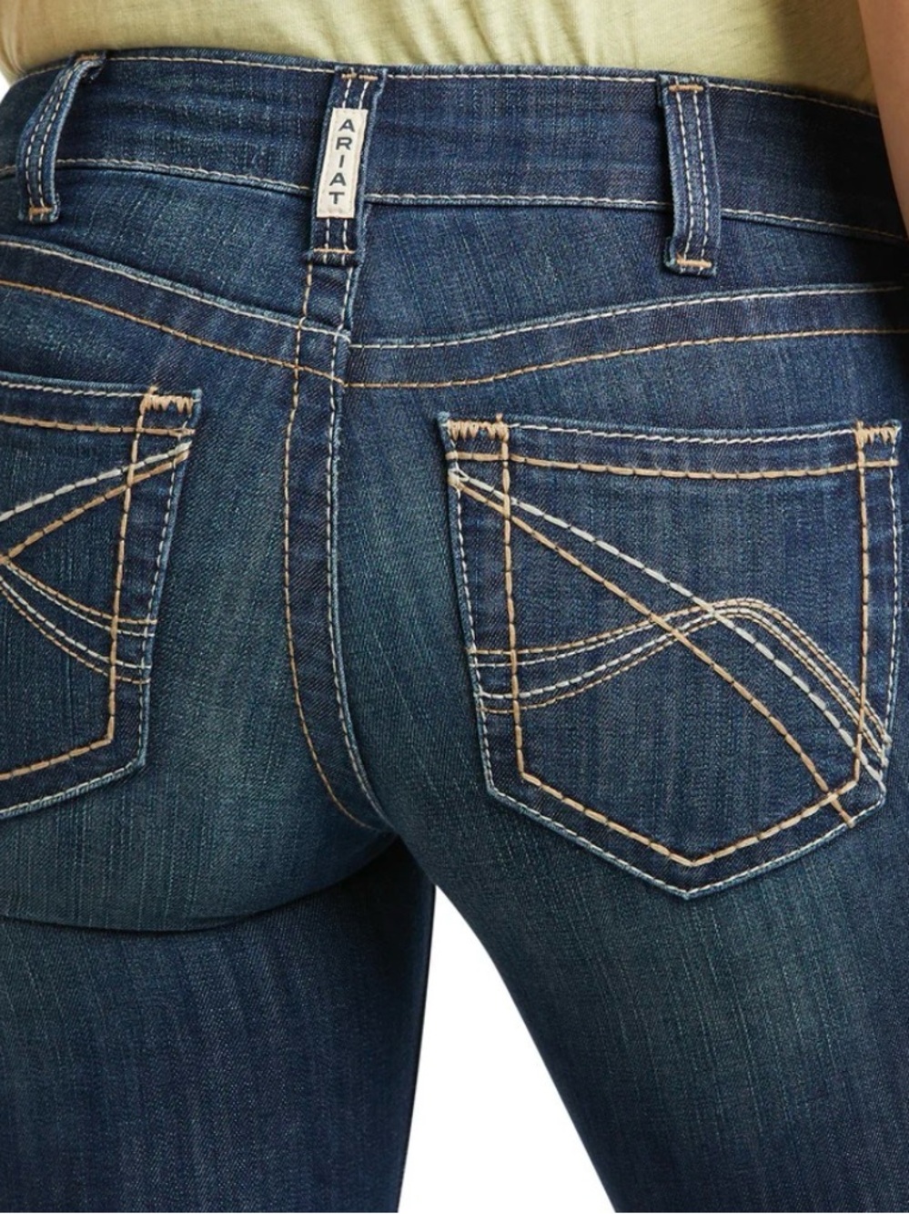 Ariat Women's Dark Blue Stretch Denim Jeans 28R Boot Cut Mid Rise